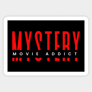 Mystery movie addict minimalistic design Sticker